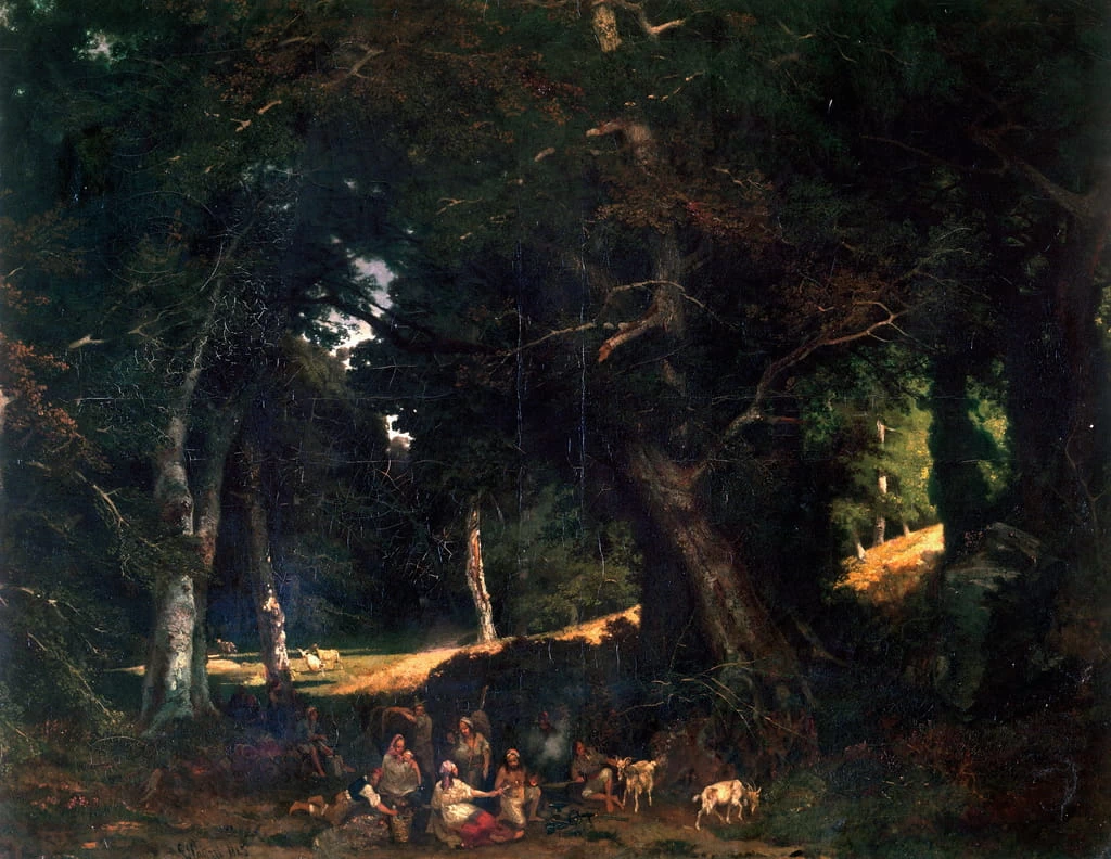 Foresta con accampamento di zingari - Palazzo Pitti, Firenze